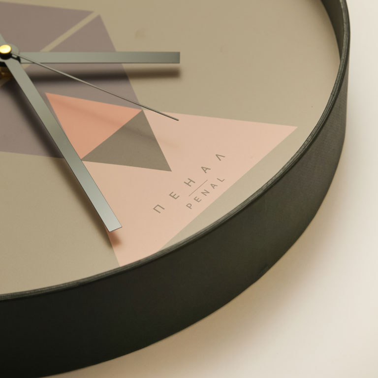Close, side view of a Arrow wall clock