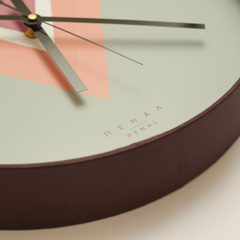 Close, side view of a Victory wall clock